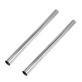 Motoforti 64mm / 2.5 Inch OD Straight Exhaust Tube Tubing 1220mm / 48" Long T316 Stainless Steel Universal Car Exhaust Piping Silver Tone 2.5" OD Straight Pipe 2 Pcs