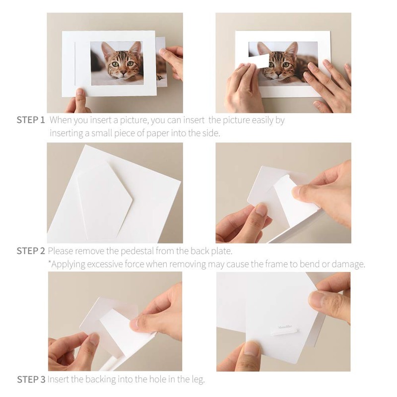 Monolike Standing Paper Photo Frame, Black, 5x7 Inch Standing Paper
