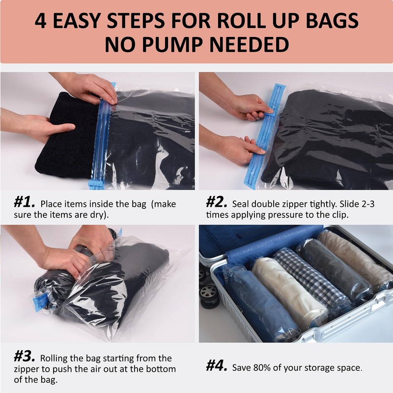 Compression Bags for Travel - Travel Essentials - 20 Pack