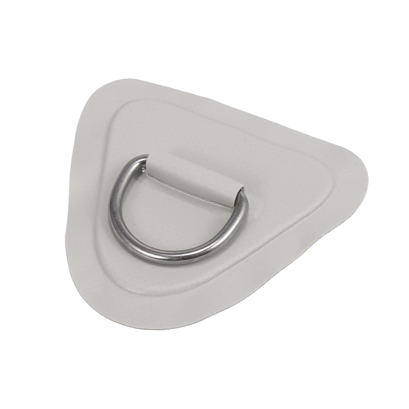 X AUTOHAUX 4pcs D Ring Patch PVC Stainless Steel Triangle