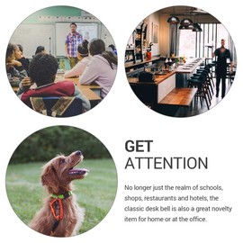 kwmobile Call Bell, Tabletop Bell, Sound Spreading Call Bell - Hotel Reception, Restaurant, Cashier, Office, Dog, Cat, Meeting, Event, Nursing Care, Porter's Bell - 3.3 x 2.4 inches (8.5 x 6 cm) Desk Chime