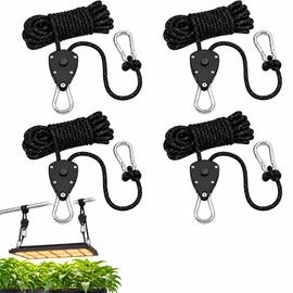 Rope Ratchet Tie Downs, 4mm x 4m Heavy Duty Adjustable Pulley Tensioner