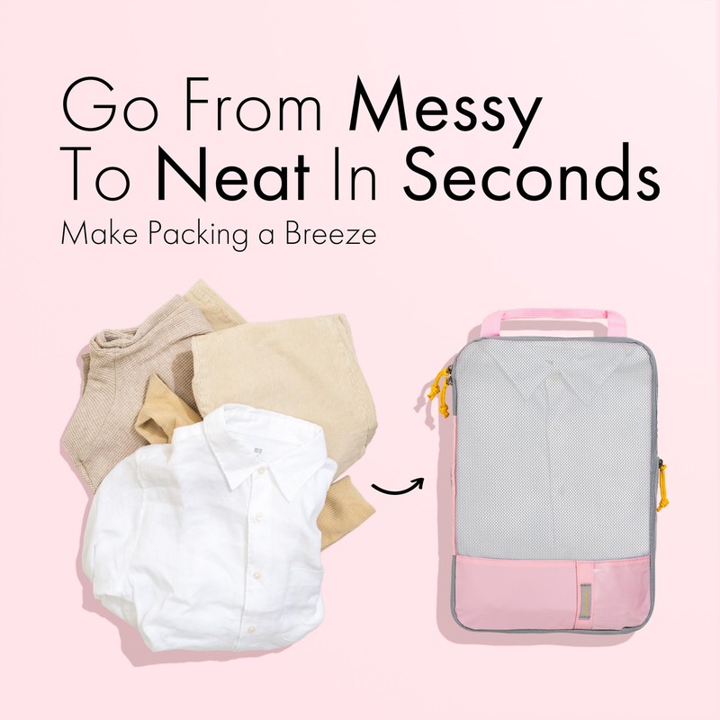 (Not Made In China) Compression Packing Cubes For Travel, Suitcase