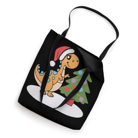 Dinosaur Lover Merry Xmas Christmas Day T-rex Santa Claus Tote Bag