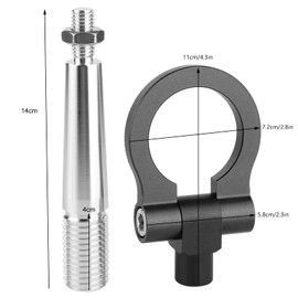 M24x3 Tow Hook JDM Style Screw Track Racing Tow Ring for FX35/FX45/FX50 QX70 (Black)