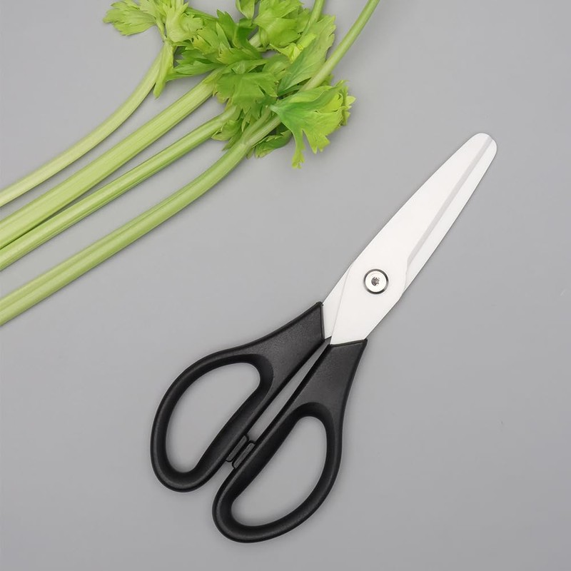 Ceramic Kitchen Scissors 8" Ceramic Blade Scissors White Sharp Blade