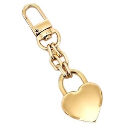 Agromusk Gold Heart Padlock Bag Charms,Heart Shaped Keychain Accessories for Women Mirror Polished Handbag Purse Charm Chain Gift(Swivel Clasp)