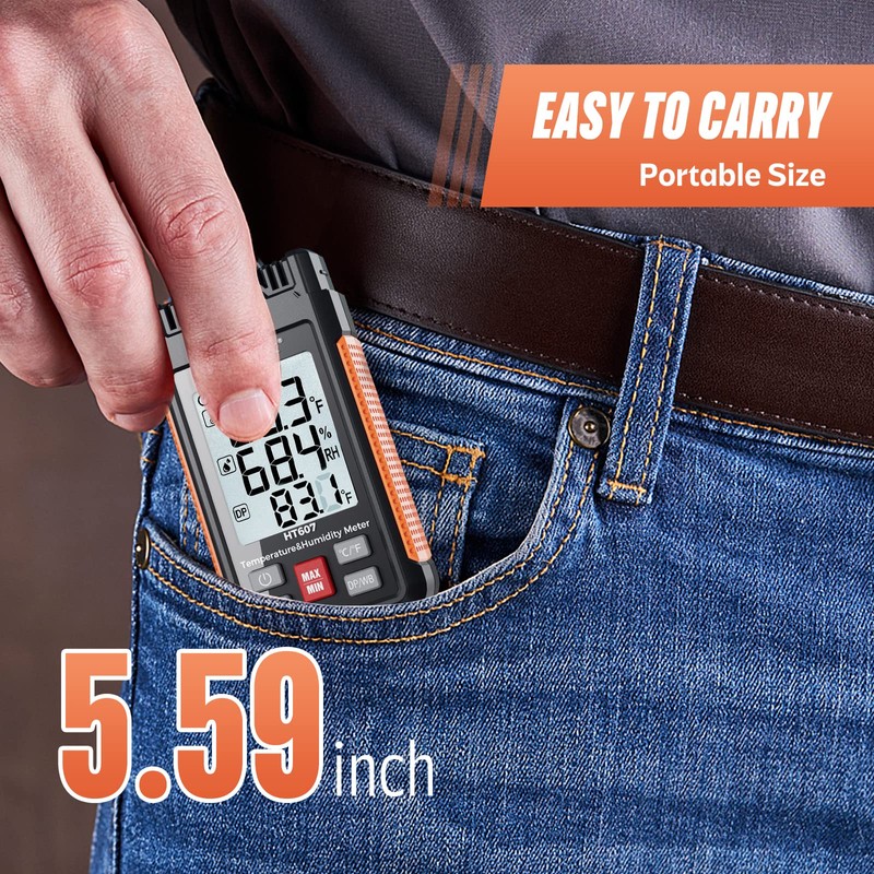 Protmex HT607 Temperature Humidity Meter High Precision Digital Hygrometer with