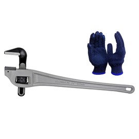 KARRYTON 24 Inch Aluminum Offset Pipe Wrench, 4"/101mm Adjustable Jaw Capacity, Heavy Duty Plumbers Wrench with Drop Forged Steel Jaw(CR-V), Perfect Plumbing Tool Exceed GGG Standard