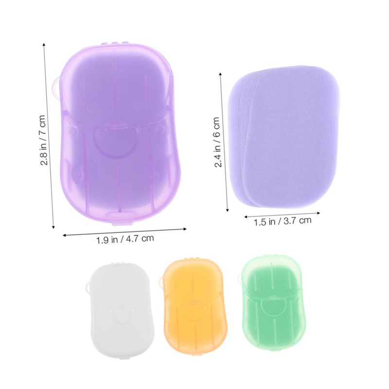 KOMBIUDA Travel Essential 4 Boxes of Soap Paper for Travel