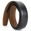 Nelbons Men's Belt, Ratchet Automatic Belt for Men, 35 mm Wide Leather Belt, Without Buckle, Black N5, 1