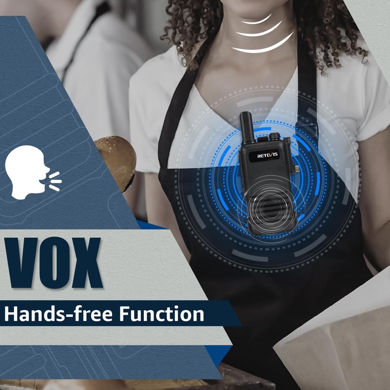 Retevis RB47 IP67 Waterproof Walkie Talkies, Small 2 Way Radio,
