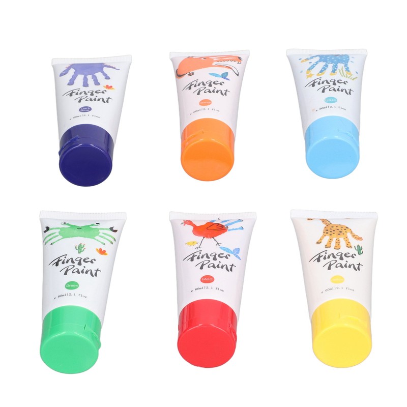 6pcs Finger Paint Safe Washable Eco Friendly Enlightenment Toy Finger