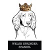 Welsh Springer Spaniel: Welsh Springer Spaniel King/Queen Wearing Crown Notebook