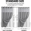 JYhoney No Hook Grey Waffle Weave Shower Curtain with Snap