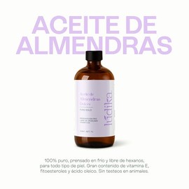 Aceite de Almendras Dulces 1L | Humectante Nutritivo Piel y Cuerpo | Anti-edad y Elasticidad | Fortalece Pestañas y Uñas | Masajes y Cabello