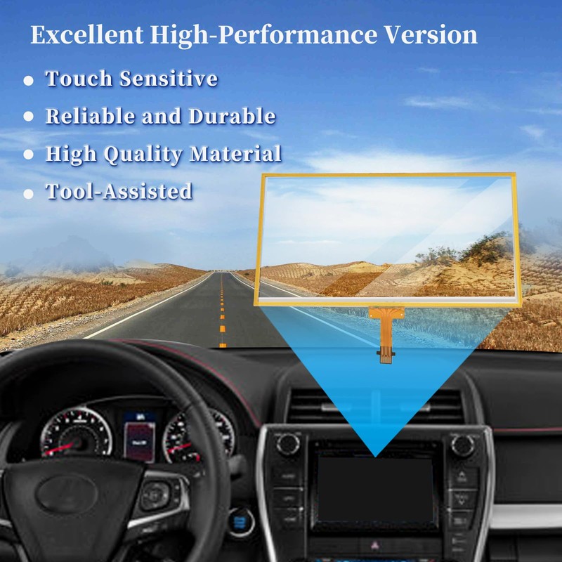 Getfarway 6.1" Touch Screen 12 Pin Compatible with Toyota Camry