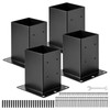 VEVOR 6x6 Post Base 4 Pcs, Inner Size 5.6x5.6 inch