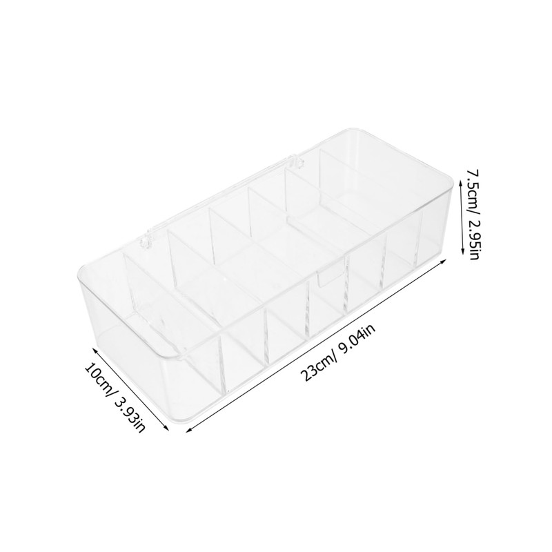 Operitacx Cable Management Box with Cover and Cable Ties Transparent