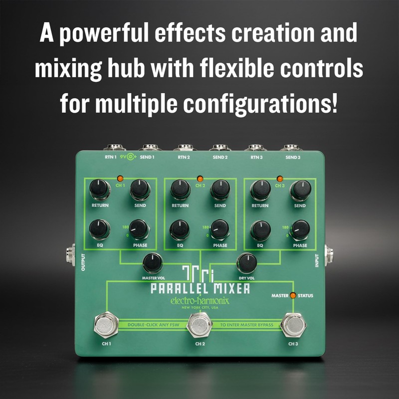 Electro-Harmonix Tri Parallel Mixer Effects Loop Mixer/Switcher Pedal