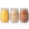 ComSaf Airtight Glass jar with lid 37oz Set of 3,