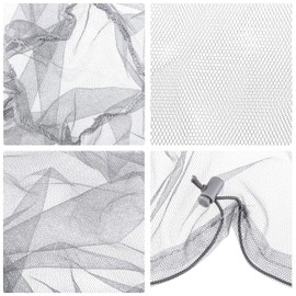 4 Pack Mosquito Head Net Face Mesh Net Head Protecting Net for Outdoor Hiking Camping Climbing Walking Mosquito Fly Insects Bugs Preventin (Big Size, Khaki)