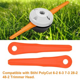 ACCYPRO 20 PCS Plastic Trimmer Blades Compatible with Stihl Weed Eater Blade PolyCut 6-2, 6-3, 7-3, 28-2,48-2 Models Replace 4002 007 1000