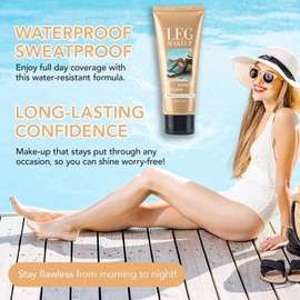 HERBENJOY Leg Makeup Full Coverage Concealer, Waterproof Body Concealer for Legs, Tattoo Cover Up Makeup, Scar & Veins, Long-Lasting, Correcting & Brightening Cream for Women, Medium Shade 100ml