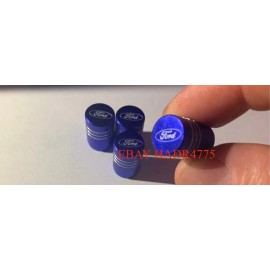 OEM 4x BLUE FORD Tire Valve Stem Caps For Car, Truck Universal Fitting FREE SHIP