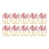 100Pcs Paper Clips Cute French Fries Shape Electroplating Process Lightweight