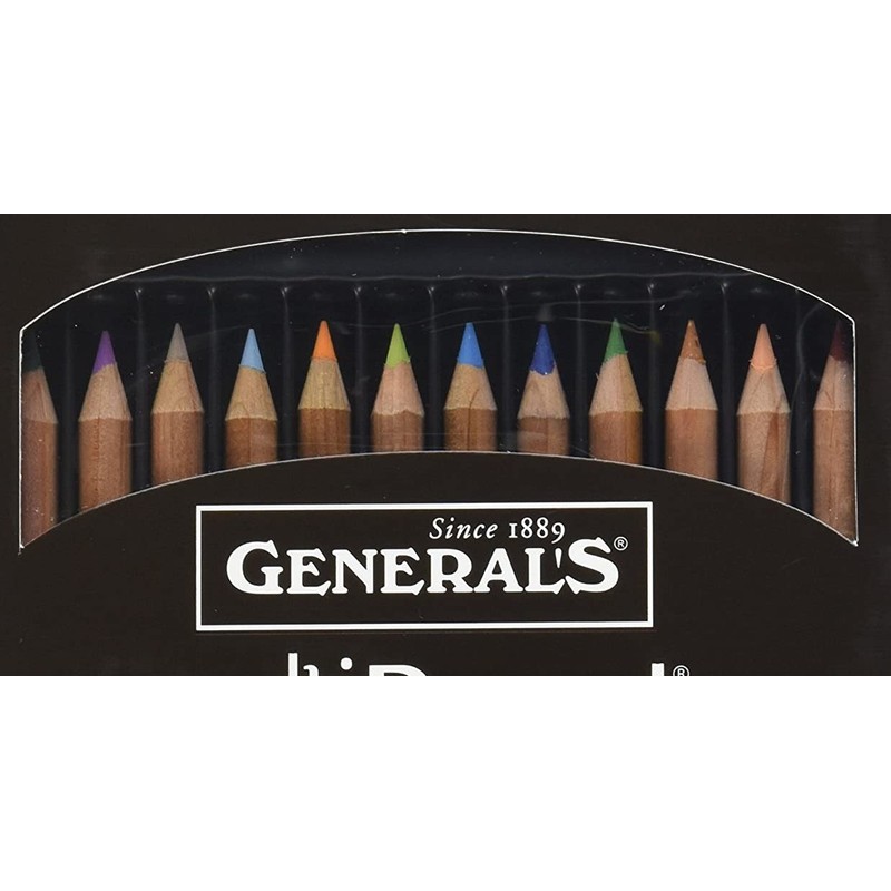 General Pencil 4401-24A Multi Pastel Pencils, 24-Pack