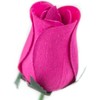 Hot Pink Bunch of 8 Closed Bud Wooden Roses for