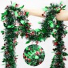 KINGLAKE Christmas Tinsel Garland, 10M x 9CM Green Xmas Shiny