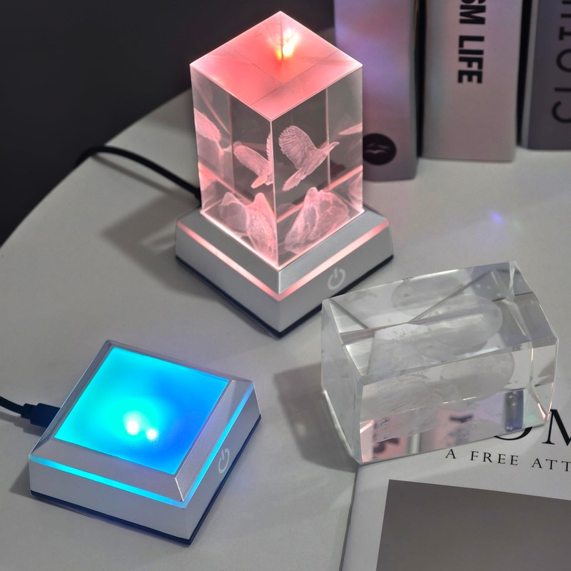 vskikris Museum-Style Lighting Base for Feng Shui Crystals - USB/Battery