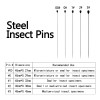 Insect Pins Specimen Entomology Pins Butterfly Collection Needle 500Pcs 5