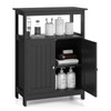 COSTWAY Bathroom Floor Storage Cabinet, Modern Wooden Freestanding Storage Organizer