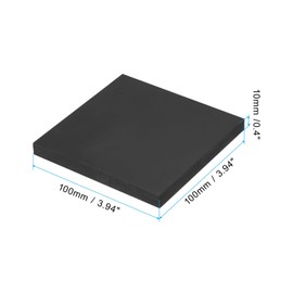 PATIKIL Caucho Banco Bloque 4"x4"x0.4", 4 Paquete Cuadrado Estampado Base para Joyeros Martillar, Moldear, Perseguir, Aplanar Metales, Negro