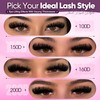 Thick Fluffy Lash Clusters Kit 100-200D Dramatic Lash Kit Bold