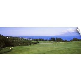 CANVAS ON DEMAND Golf Course at The Oceanside, Kapalua Wall Decal, Artwork