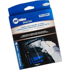 231921 Miller Front Lens Cover for Performance Series Welding Helmets, Durable Replacement Lens Protects from Sparks & Scratches, 5-Pack Value for Clear Vision and Helmet Longevity