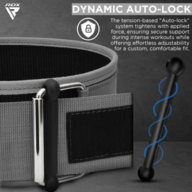RDX Weight Lifting Belt - AUTO LOCK 4” Premium Adjustable Gym Belt for Olympic Cross Training - Support for Men Women Functional Fitness Workout - WOD Powerlifting Bodybuilding Weightlifting Deadlift