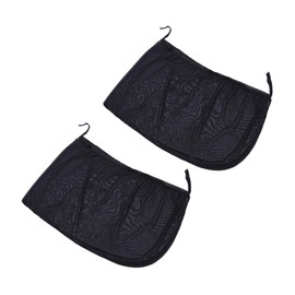 GRIRIW 2Pcs Stretchable Car Window Sunshades Breathable Mesh Screen for Side Windows UV Protection for Pets Compact Design for Easy Storage