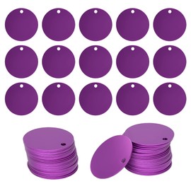 StayMax Round Aluminum Engraving Blanks Tags Stamping Blanks 25 Pack Diameter 1.57 Inch (Purple)