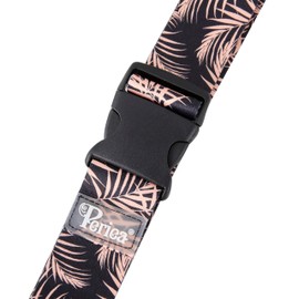 Periea Luggage Straps Set of 2 - Adjustable Suitcase Straps with Quick Release Buckle, Heavy Duty Luggage Straps for Suitcases, Travel Accessories, Thickened Luggage Belt - Peach Fern