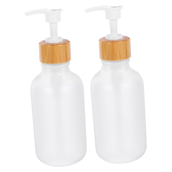 Outanaya 2pcs Liquid Soap Dispensers Reusable Pump Bottles for Shampoo
