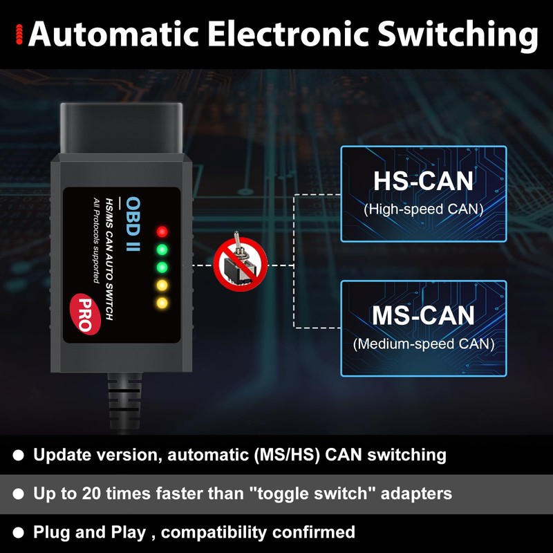 [Pro] ELM327 OBD2 Adapter USB Scanner Compatible with Ford F150