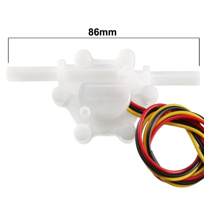 sourcing map Hall Effect Water Switch Flow Meter DC5V 0.15-1.5L/min