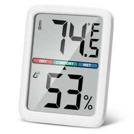 Thlevel Digital Thermometer Hygrometer, Large LCD Screen Room Thermometer Temperature, Wall Thermometer Humidity Indoor with High Accuracy, Suitable for Greenhouse, Home and Office Measuring Devices