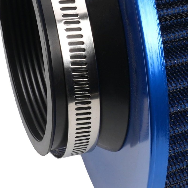 Blue 3" Inlet High Flow Clamp-On Cold Air Intake Filter