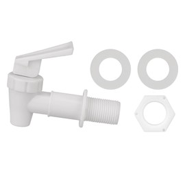 1 Pcs White Spigot for Beverage Dispenser, BPA-Free Replacement Cooler Faucet, Water Dispenser Replacement Parts, Reusable Spigot Nozzle, Plastic Faucet, Water Jug Nozzle (1, White)